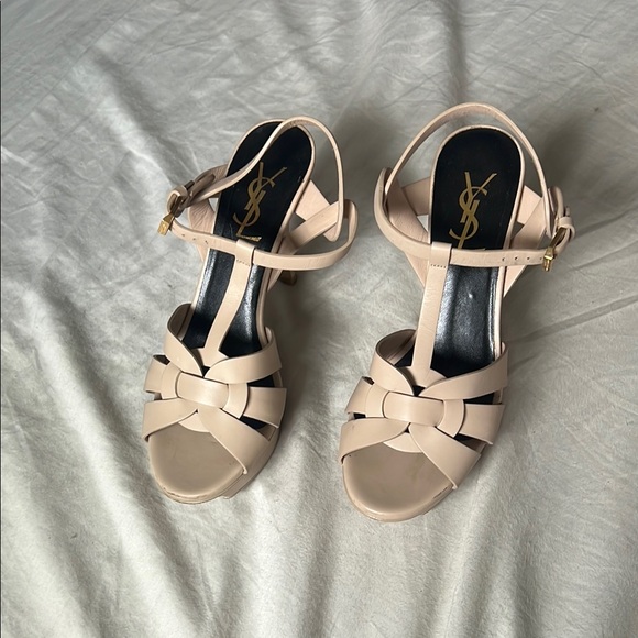 Authentic YSL Tribute Platform Sandals Heels 75mm - leather - Picture 4 of 12